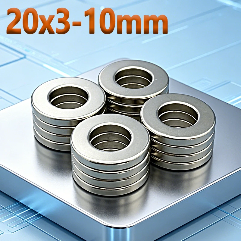 N35 NdfeB 20x3-10mm Magnet Round Hole Shape Permanent Magnetic Imanes 20*3-10mm Accessory Neodymium Craft Diy Magnet 2-30pcs