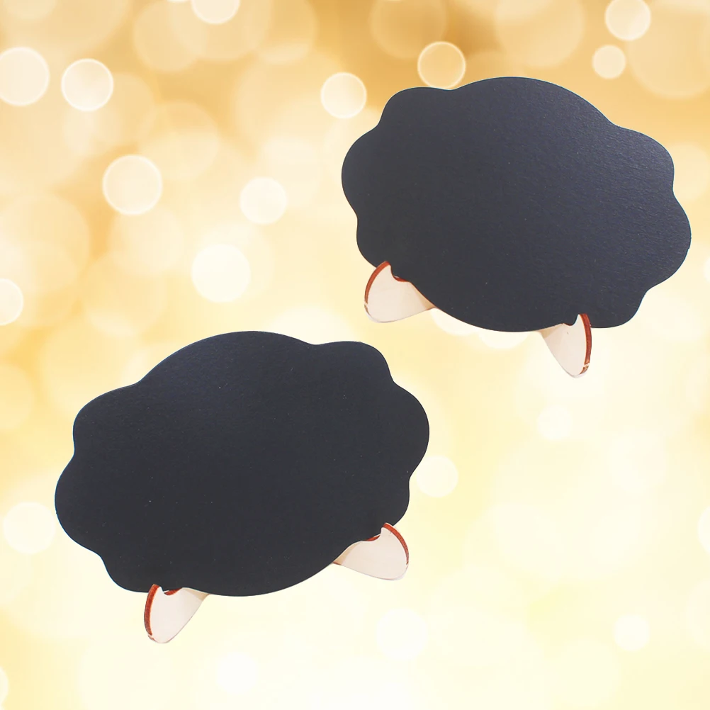 

10pcs Mini Blackboard Display Board Wooden Chalkboard For Wedding Party Table Number Kitchen Message Holder Oval Decorative Sign