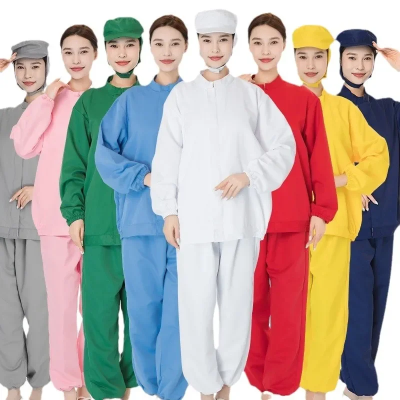 summer-food-factory-split-dustproof-clothing-nurse-uniform-special-work-food-clothing-hooded-breathable-protective-clothing