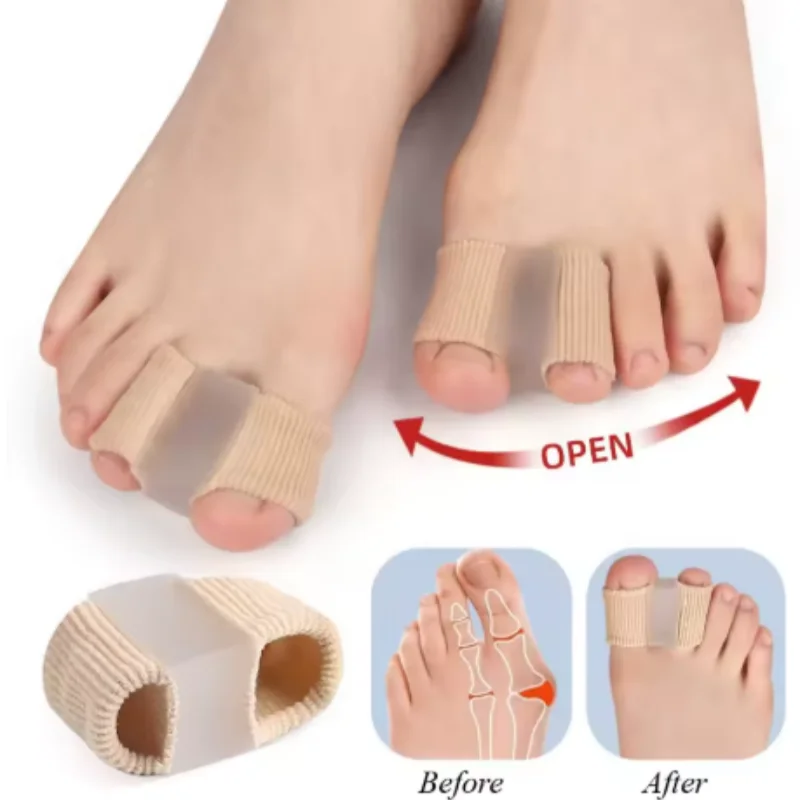 1/2/4pcs S/L Silicone Toe Spreader Finger Separator Valgus Corrector Thumb Correction Straightener Foot Care Orthopedic