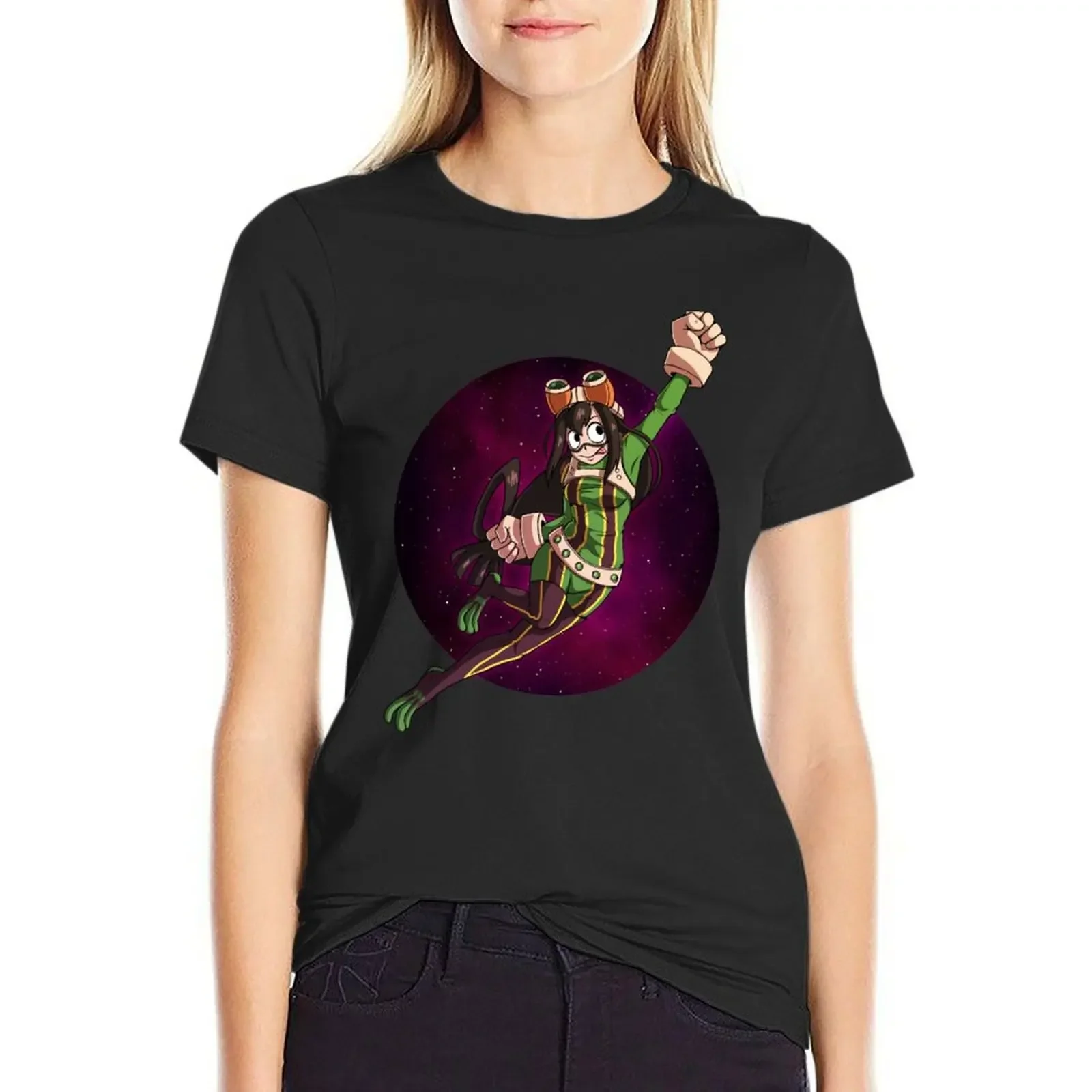 

Froppy T-Shirt summer top Aesthetic clothing Short sleeve tee tight shirts for Women
