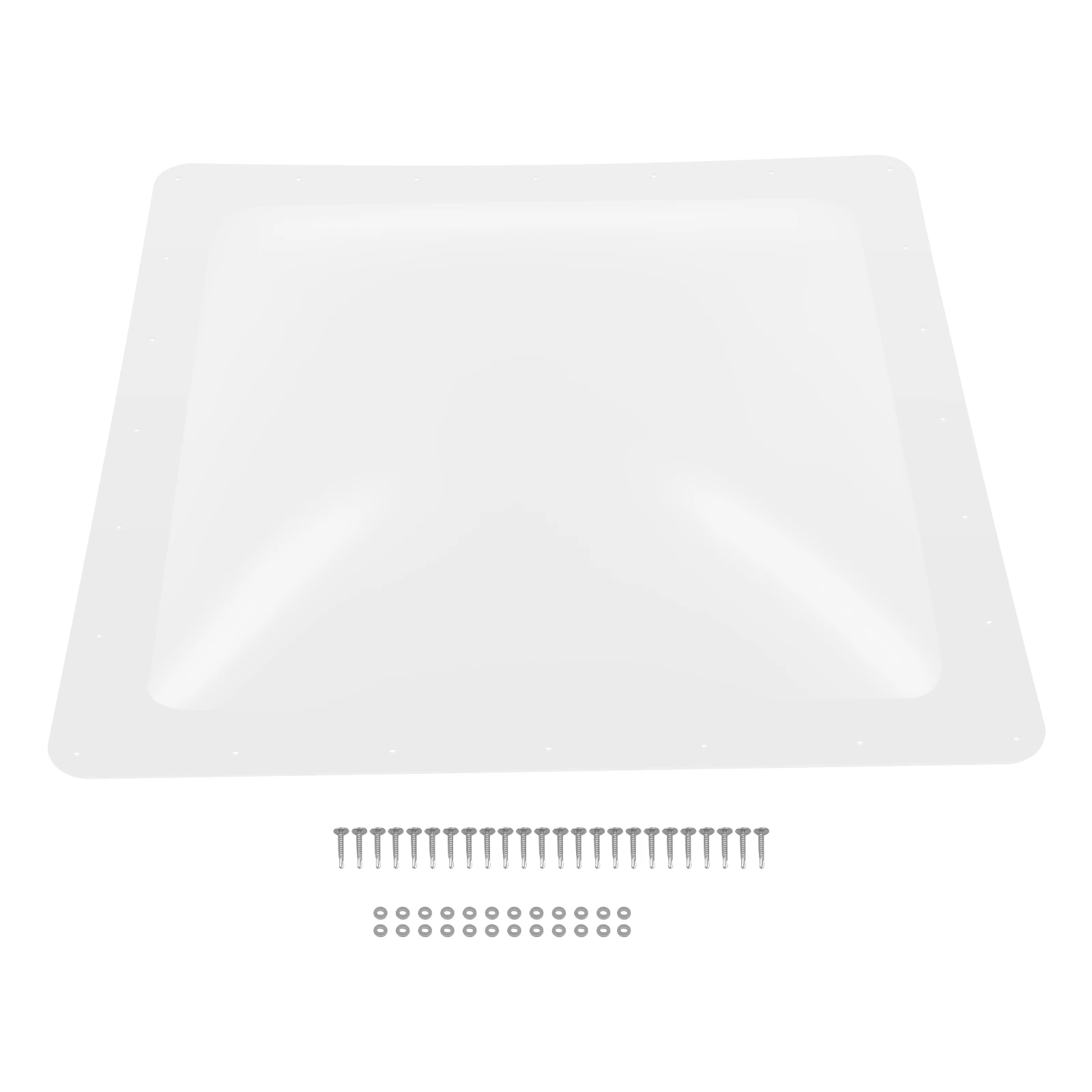 كشاف RV مقاس 26 × 26 بوصة، كوة التخييم، قبة خارجية كوة RV، مصباح RV يناسب كوة RV، للمركبات الترفيهية العالمية، المعسكر، (لون واضح)