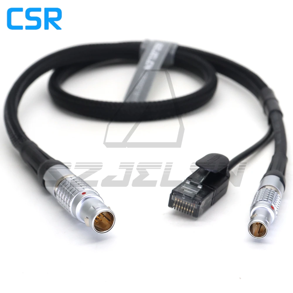 1B 10-Pin ARRI ALEXA(Male) to RJ45 Ethernet(Male) Camera Control+0B 2Pin (24V) Cable ﻿ ﻿