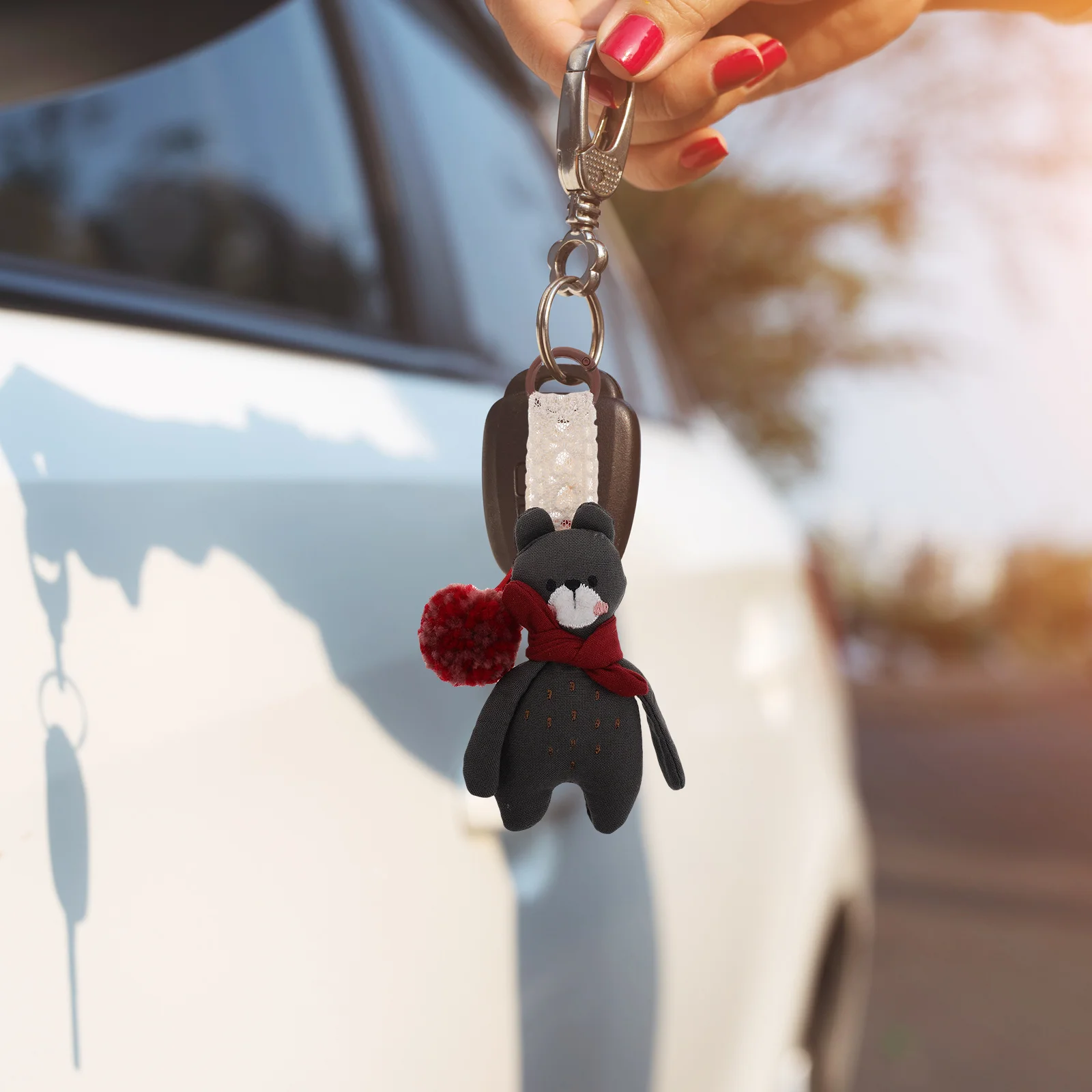 

Cute Car Keychain For Women Soft Animal Pendant Keyring Bag Charm Handbag Backpack Accessory Funny Keychains