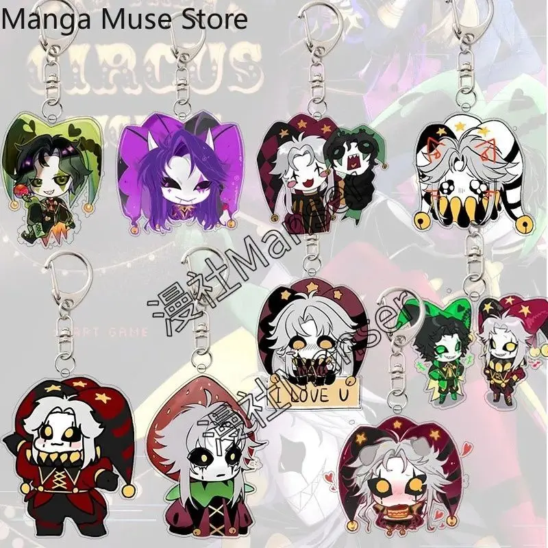 

The Freak Circus Jester Pierrot Harlequin Ticketaker Doctor Anime Acrylic Keychain Schoolbag Pendant Pencil Case Pendant Gift