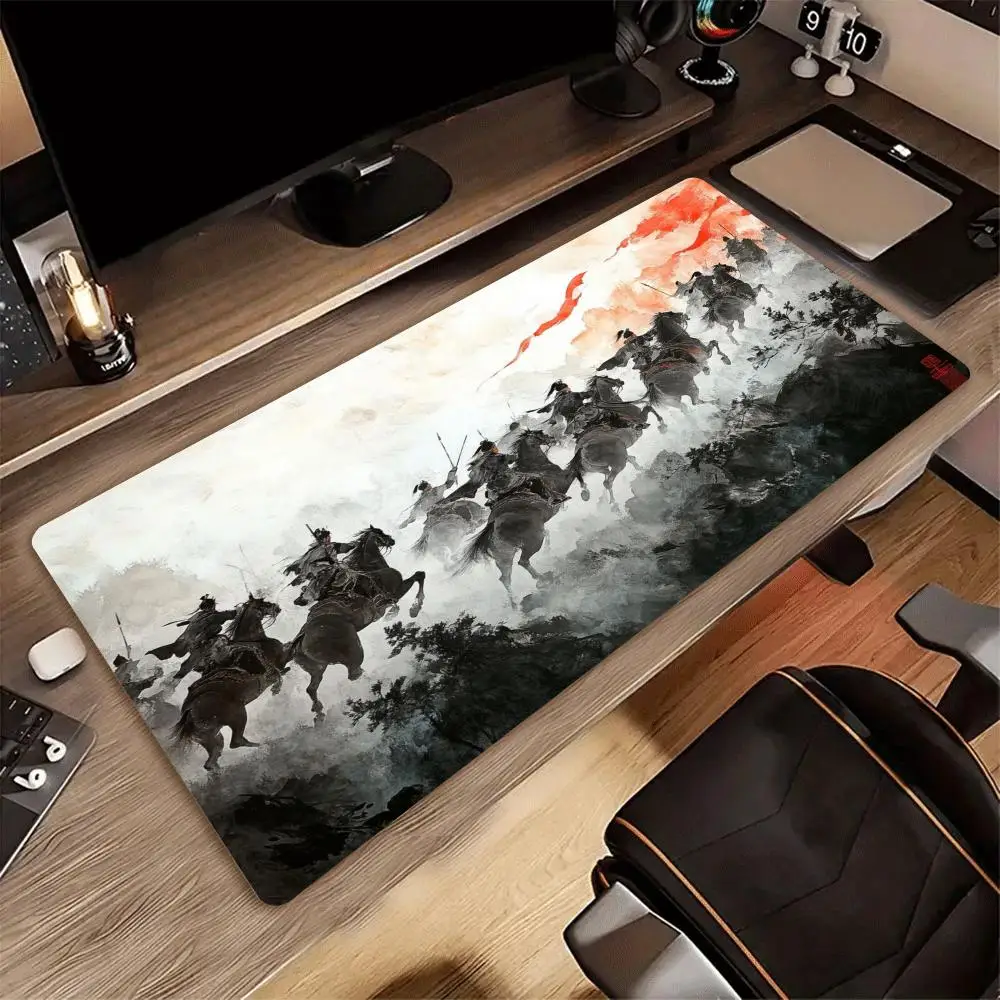 Vintage Dinosaur City XXL Gaming Mouse Pad Zodiac Moon Building Floral Art Desk Mat Non-Slip Rubber Computer Keyboard Mats
