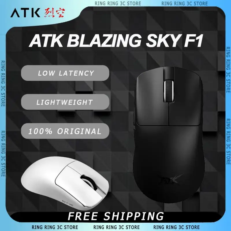 ATK Blazing Sky F1 Wireless Mouse Low Latency Lightweight Paw3950 Sensor Nordic 52840 Chip Customized Pc Gaming Mouse Accessory