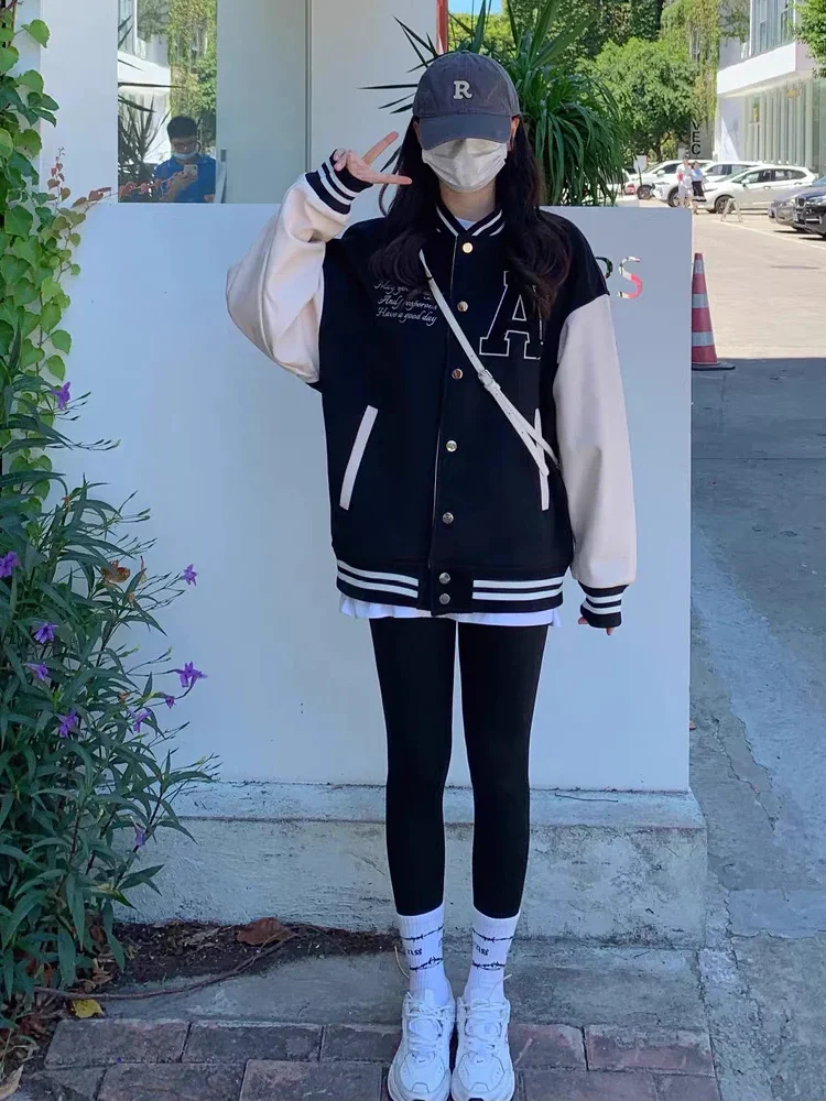 

Baseball Jackets Leopard Womens Summer-Autumn Lightweight Streetwears Floral Softshell Zipper Cinched Jogging Prints Rayon Retro