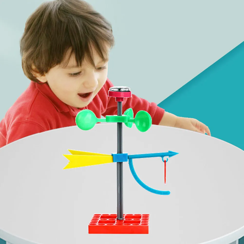 طقم تجميع رمح الرياح للأطفال، مشروع تعليمي علمي، هدية تعليمية للأطفال بعمر 5 سنوات، نموذج رمح الرياح للتركيب الذاتي