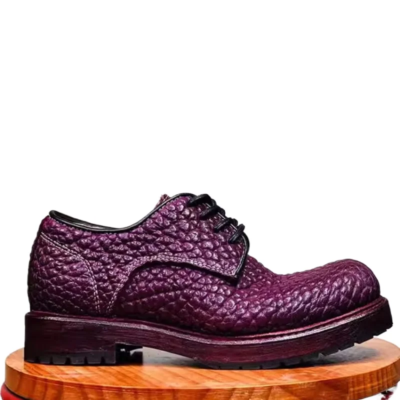 

Мужские модельные туфли из воловьей кожи Bison Goodyear, сшитые вручную туфли дерби, дышащие удобные свадебные туфли из натуральной кожи на толстой подошве