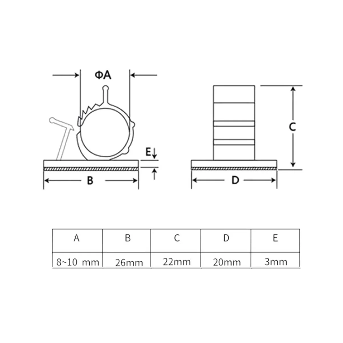 100 шт., самоклеящиеся регулируемые Кабельные Зажимы