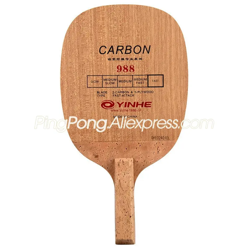 Original YINHE 988 Carbon Table Tennis Blade Fast Attack Japanese Penhold JS Handle Racket Ping Pong Bat Paddle