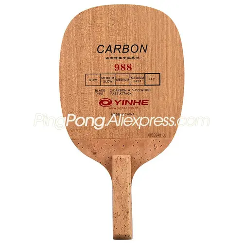 Imagen 2 del producto Original YINHE 988 hoja de tenis de mesa de carbono ataque rápido japonés Penhold JS mango raqueta Ping Pong bat Paddle