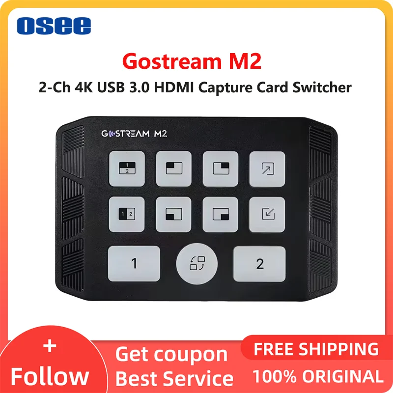 ¿Por qué el OSEE 2 Channel 4K USB 3.0 HDMI Capture Card Switcher Gostream M2 es la mejor opción para creadores de contenido en 2024?
