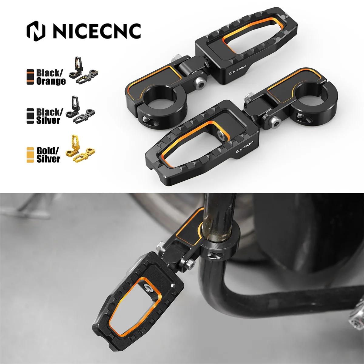 

1.25" Engine Guard Highway Mount Footpegs for Harley Street Glide/Special Road King CVO Tri Glide Ultra Limited Electra Glide