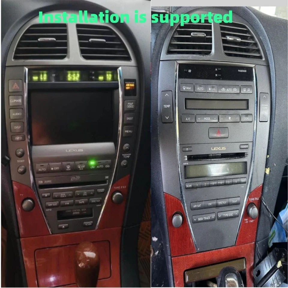 12.1inch Android15 Screen For Lexus ES350 ES ES240 ES300 2006-2012 Car Radio Carplay Stereo GPS Multimedia Video Player 2Din