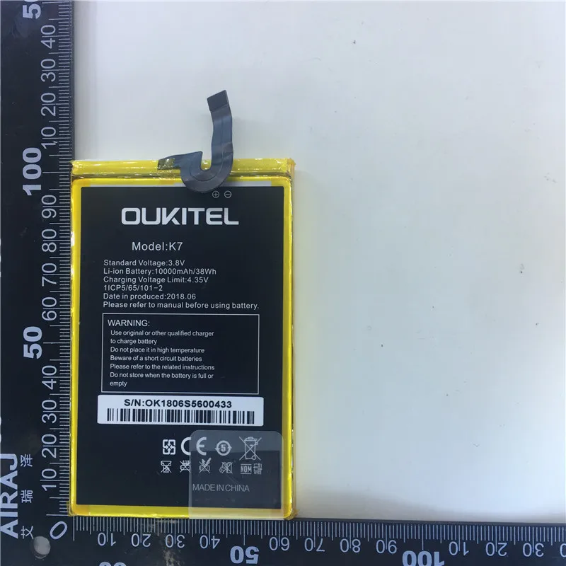 

100% original for OUKITEL K7 battery 10000mAh New production date High capacity for OUKITEL K7 POWER battery