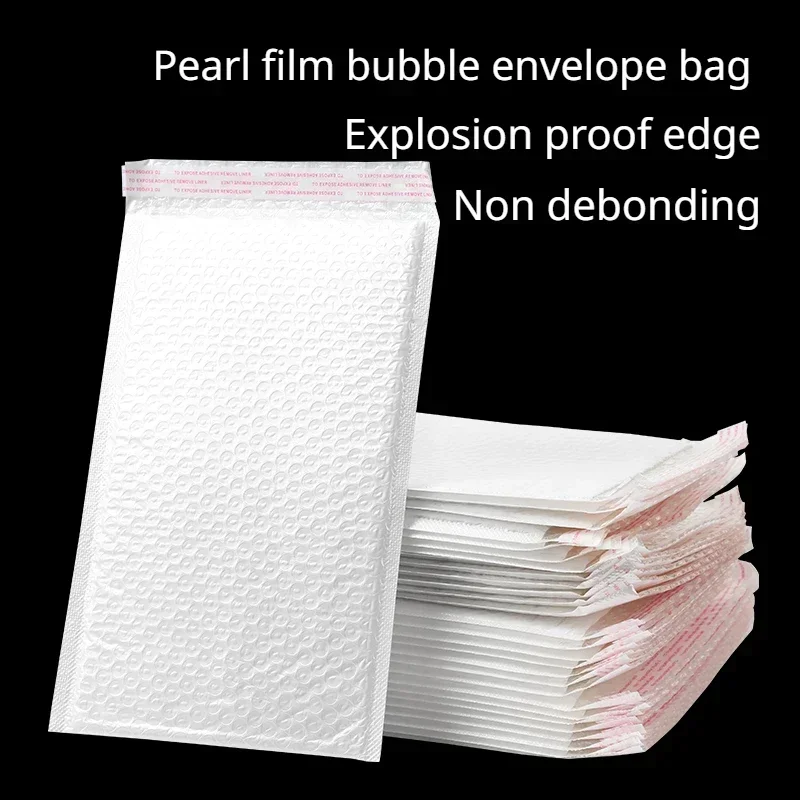 

White Pearl Film Bubble Envelope Bag Shockproof Self-adhesive Bubble Film Fragile Goods Express Transportation Packaging Bags