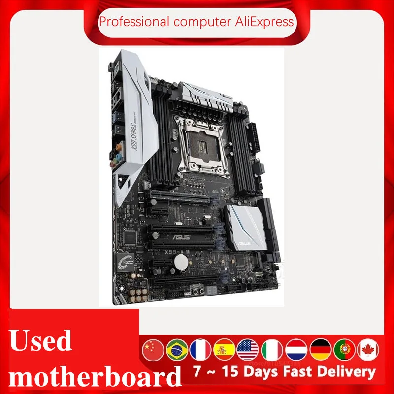 For ASUS X99-A II Used original For Intel X99 Desktop Motherboards Socket LGA 2011 V3 DDR4 X99 Motherboard