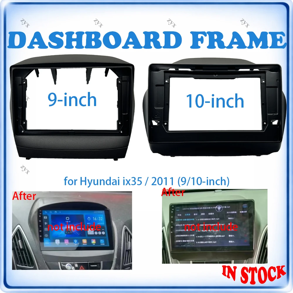 Car Radio Fascia Frame For Hyundai ix35 2011 9/10 inch Wiring Harness Power Cable Car Accessories Plug & Play
