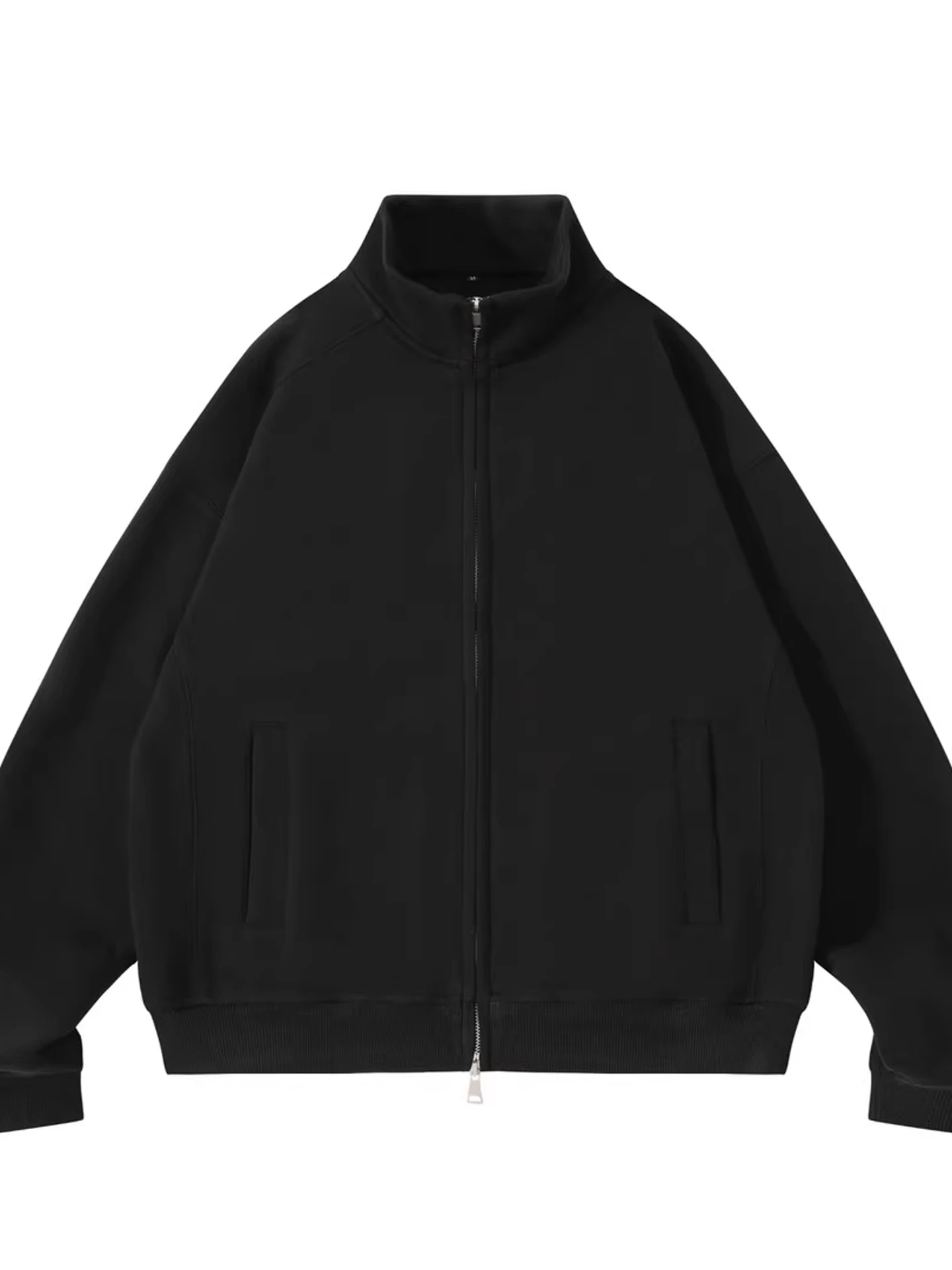 Американский свитер тяжелого цвета с простым воротником-стойкой Jaet ex, осенний модный повседневный свободный топ