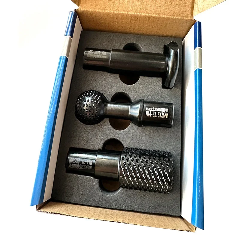 앵글 그라인더용 10mm/14mm 샹크가 있는 3피스 목공 조각 세트 목재 홈 조각 및 연마 다기능 도구