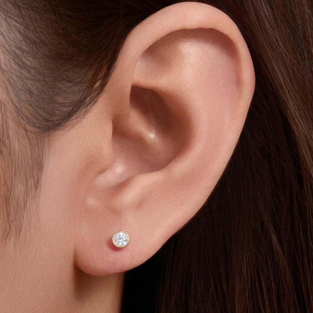 S925 Silver Earrings for Women Minimalist Korean Style Single Diamond Ear Cuff Simple Fresh Fashion Ear Jewelry - view 2