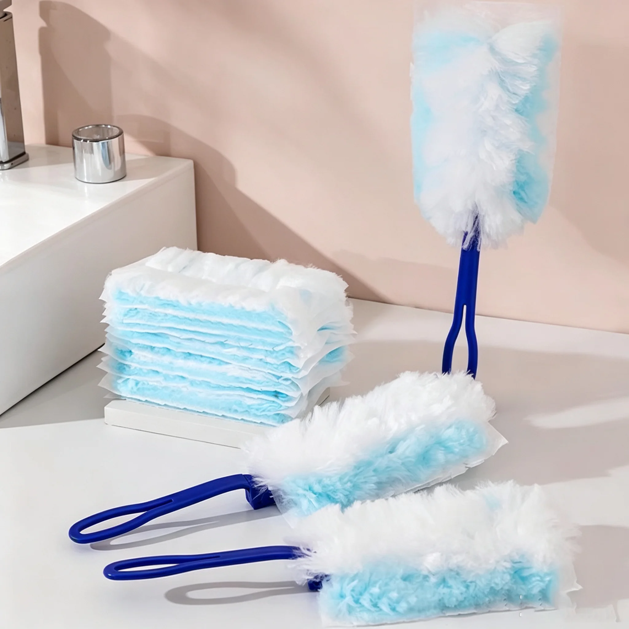 Disposable Electrostatic Dusters with Replaceable Heads Scalable Cleaning Brush for Home And Office Duty Dusting Refillable Clea