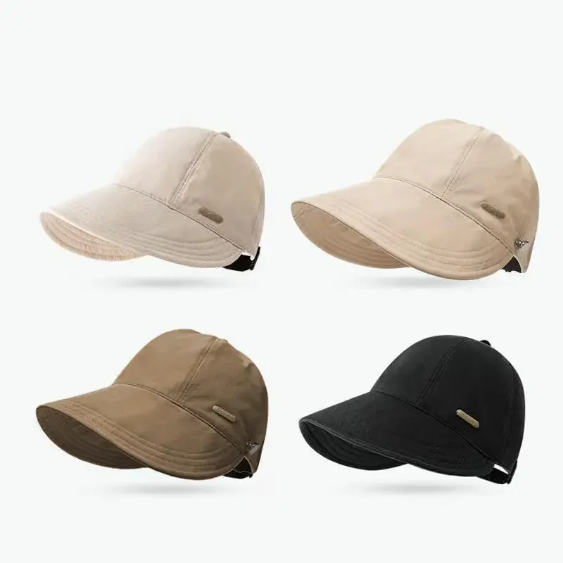 Damen Faltbarer Sonnenhut Sommer Outdoor Strand Fischerhut Sonnenschutz UV-Schutz Kappe Verstellbare Baumwolle Breite Krempe Bucket Caps – Detail 11