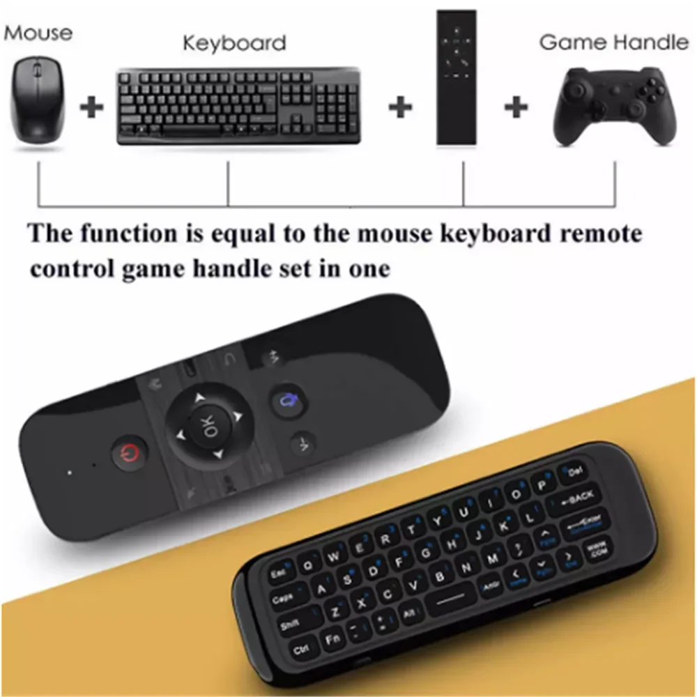 Wireless Air Voice Mouse 2 in 1 2.4G Bluetooth Mini Keyboard Rechargeable Remote Control IR Learning for Smart TV Android TV Box