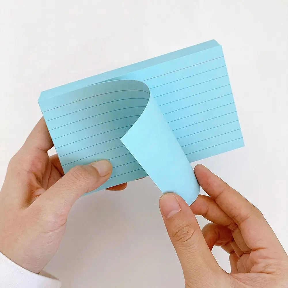 Creative DIY Index Cards Horizontal Line Colorful Notepad Learning Flashcards Students
