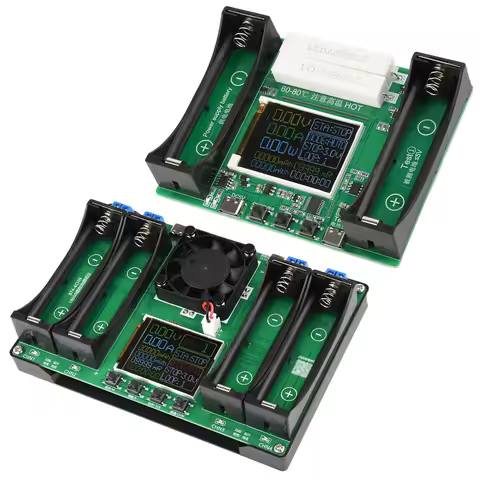 New 4CH 18650 Lithium Battery Capacity Tester Module MAh MWh Digital Battery Power Detector Module 18650 Battery Tester Type-C