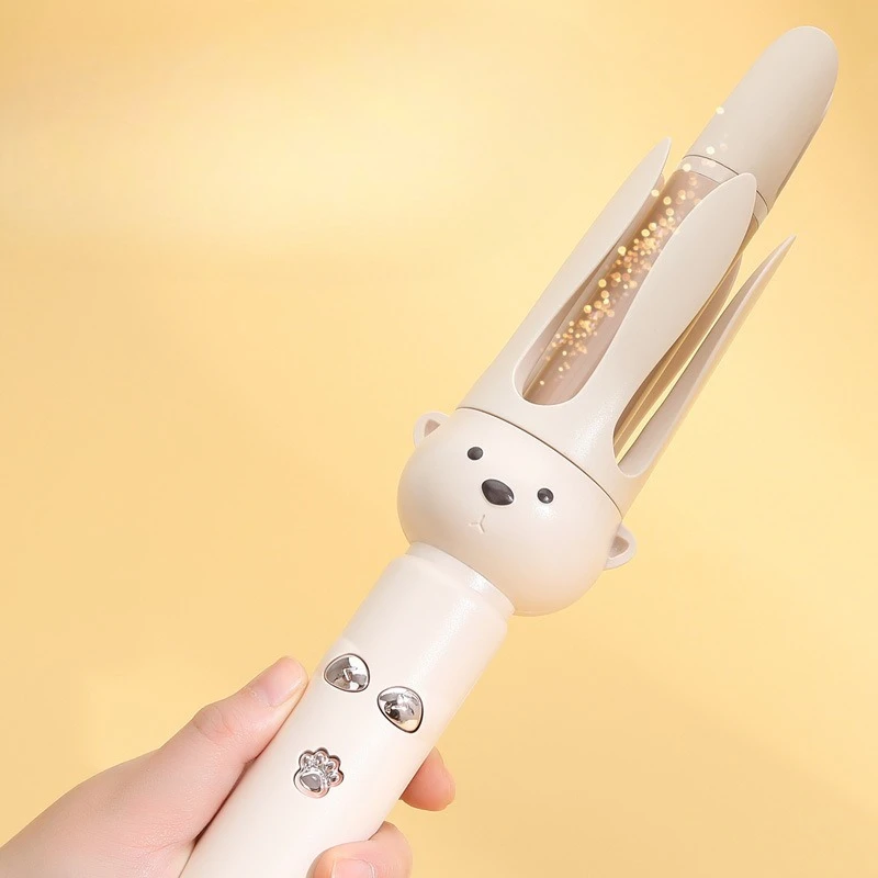 

Новая автоматическая щипцы для завивки волос с медвежьим дизайном - зуммер, бочка с бутоном розы для волн, вращающаяся щипцы для завивки волос для девочек,