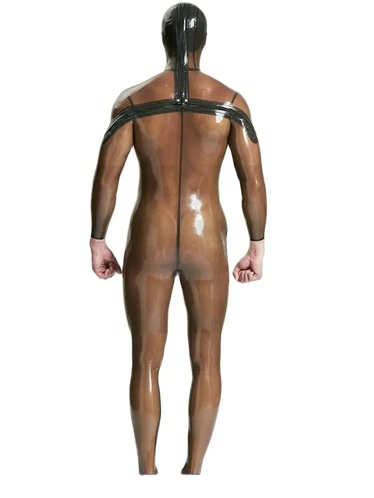 bondage suit men rubber   fetish latex for men latex shorts sexy latex zentai sexy full mask sexy bodysuit for men