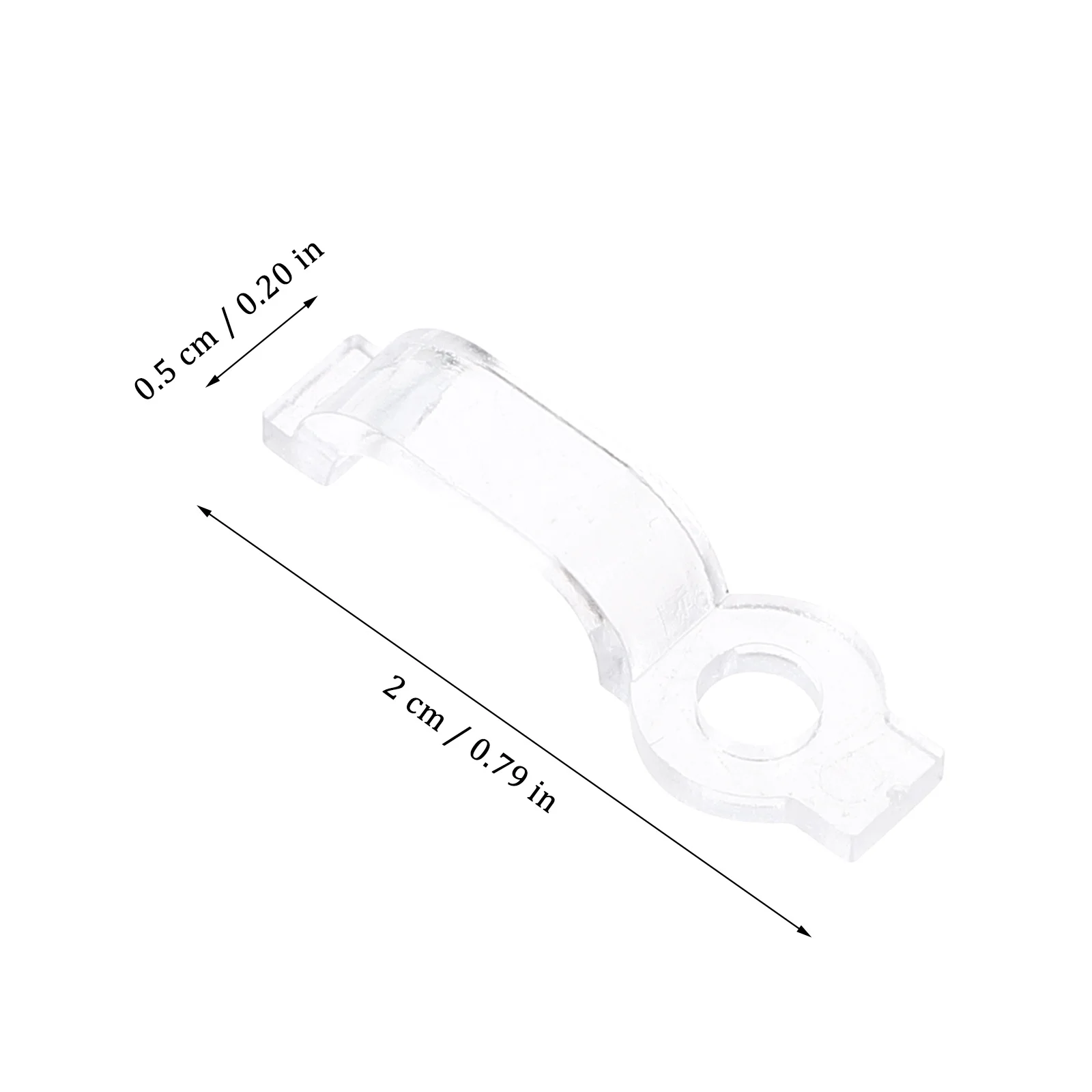 100pcs Led Strip Light Clips One Side Fixing Ultra-Thin Mounting Bracket For Soft Hard Light Bars Heat-Resistant Fire-Retardant