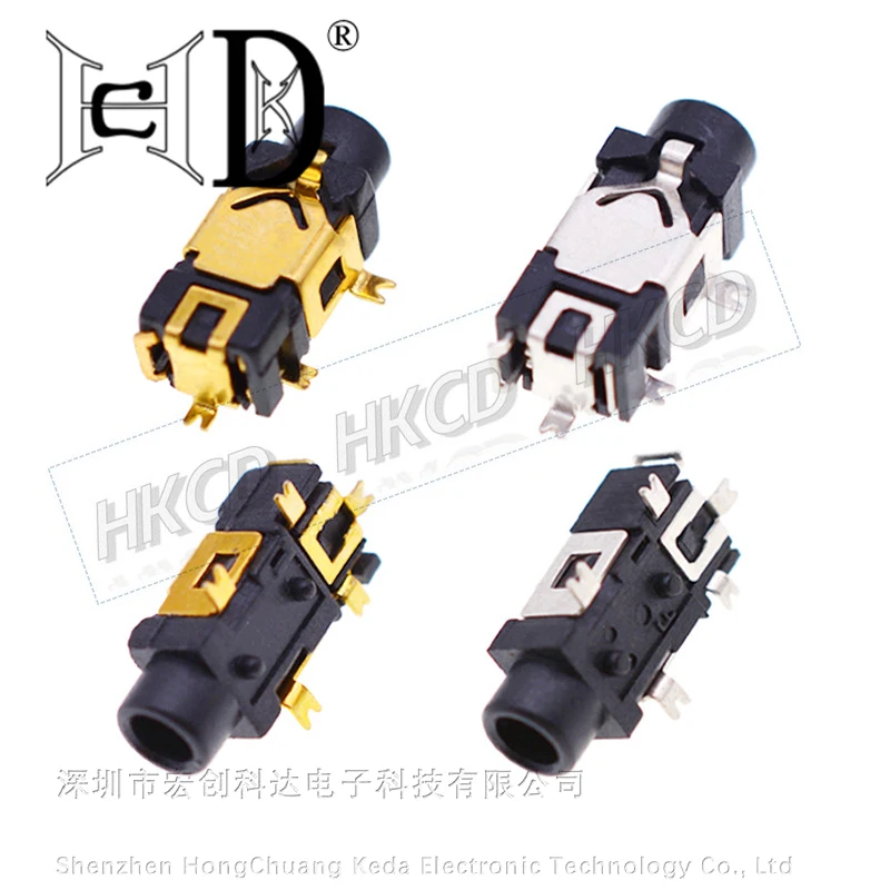 5 قطعة PJ209 حامل الصوت 5 دبوس SMD سماعة حامل 3.5 مللي متر الذهب/الفضة مطلي ثنائي القناة مصلحة الارصاد الجوية سماعة التوصيل واجهة