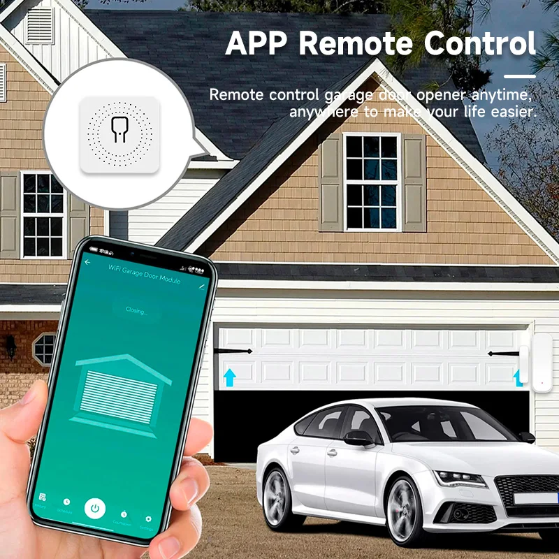 New WiFi Switch Smart Garage Door Opener Controller Work With Alexa Google Home SmartLife/Tuya APP Control No Hub Require