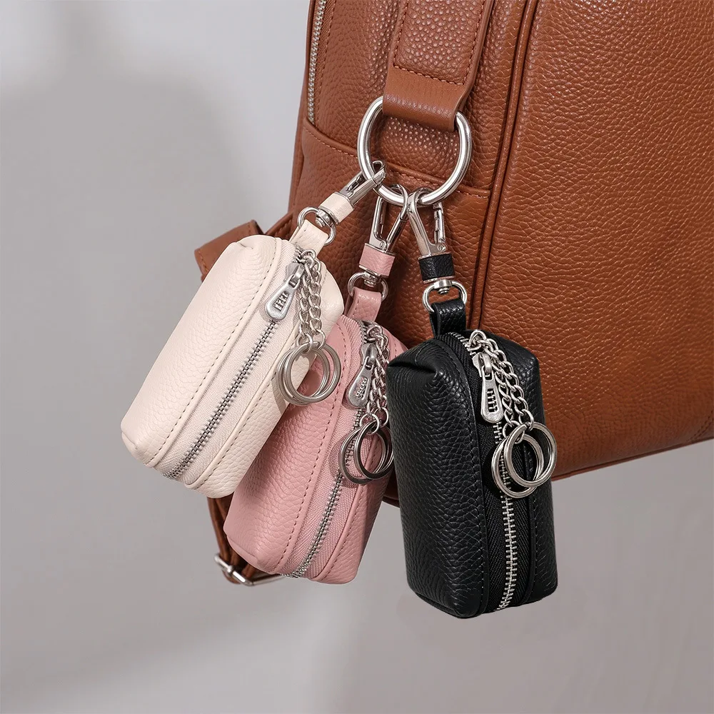 Mini PU Leather Zipper Coin Purse for Women Chain Card Holder Ladies Small Wallet Key Bag Pouch Luxury Clutch Money Pocket