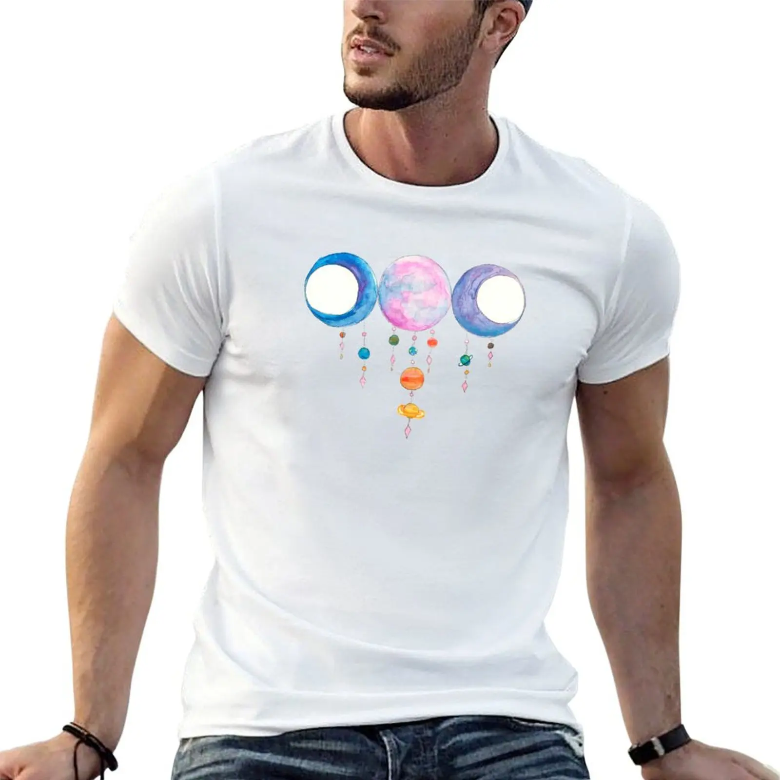 Lunar Syatem T-Shirt Plus Size Summer Casual T-Shirt