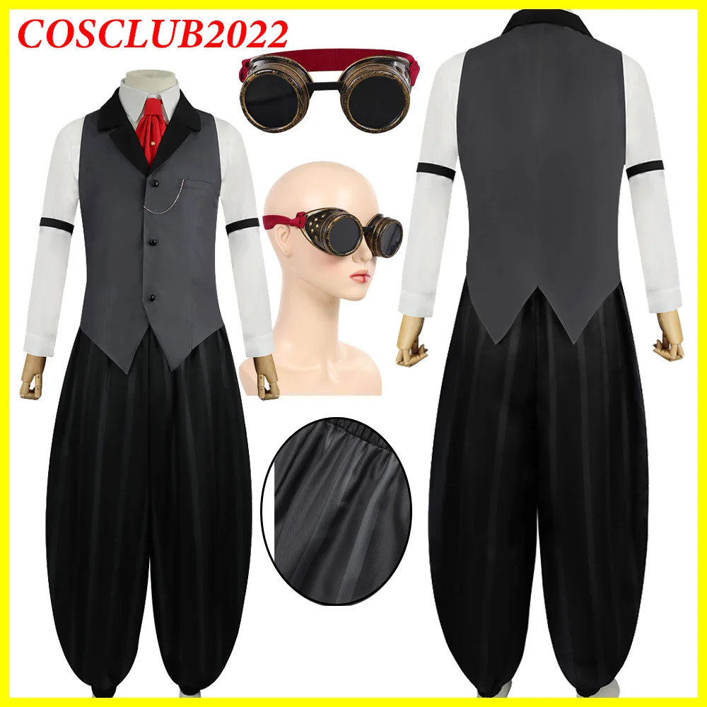 Sir Pentious Cosplay Uniform Costume Glasses Cartoon Hotel Roleplay Shirt Vest Pants Tie Outfits Halloween Carnival Party Suit