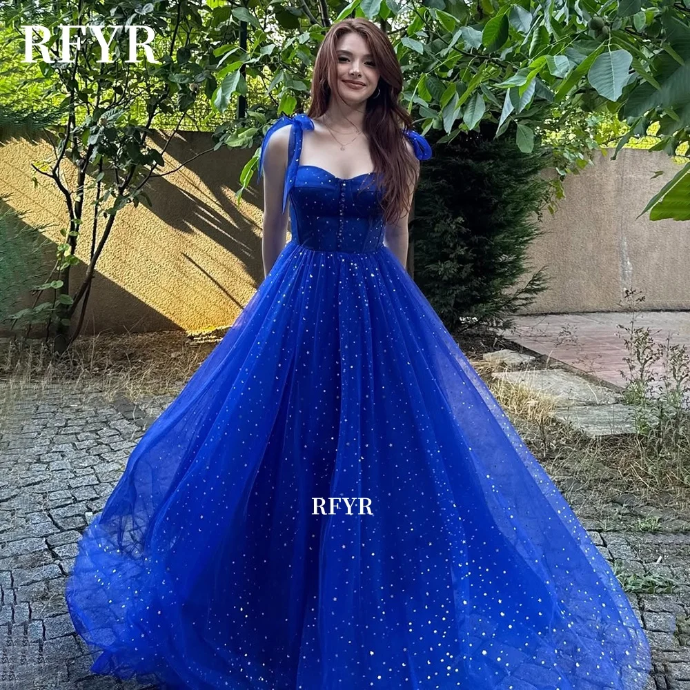 Suknie wieczorowe RFYR w kształcie litery A, sukienki na przyjęcie z dekoltem w serduszko, eleganckie suknie balowe, Vestidos De Noche, sukienki na formalne okazje dla kobiet, szyte na miarę