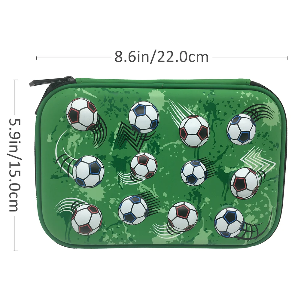 Imagem -06 - Caneta Lápis Bolsa Eva Zíper Case Bolsa de Armazenamento em Forma de Futebol para Crianças Futebol