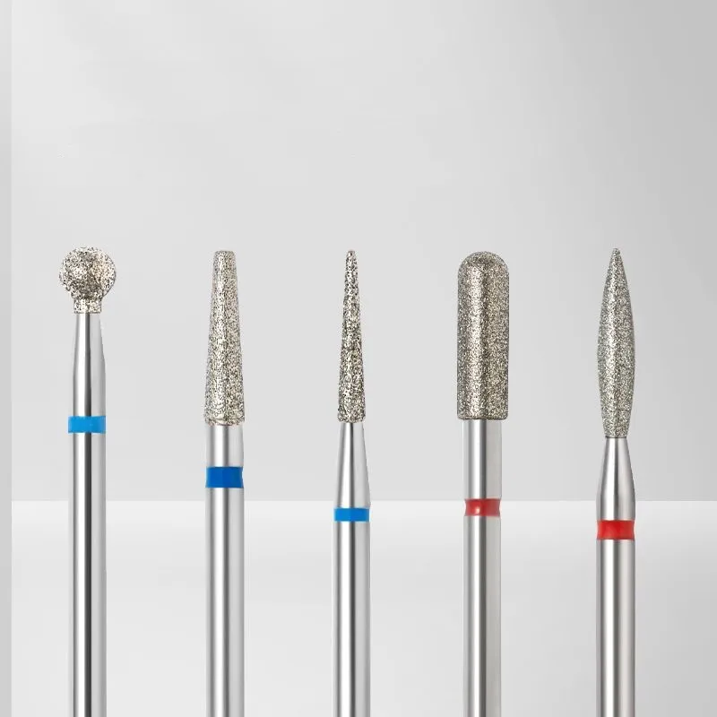 5 teile/satz Nagel Dateien Diamant Sand Bohrer Häutchen Polieren Bit Nagel Schleifen Kopf Elektrische Maniküre Set