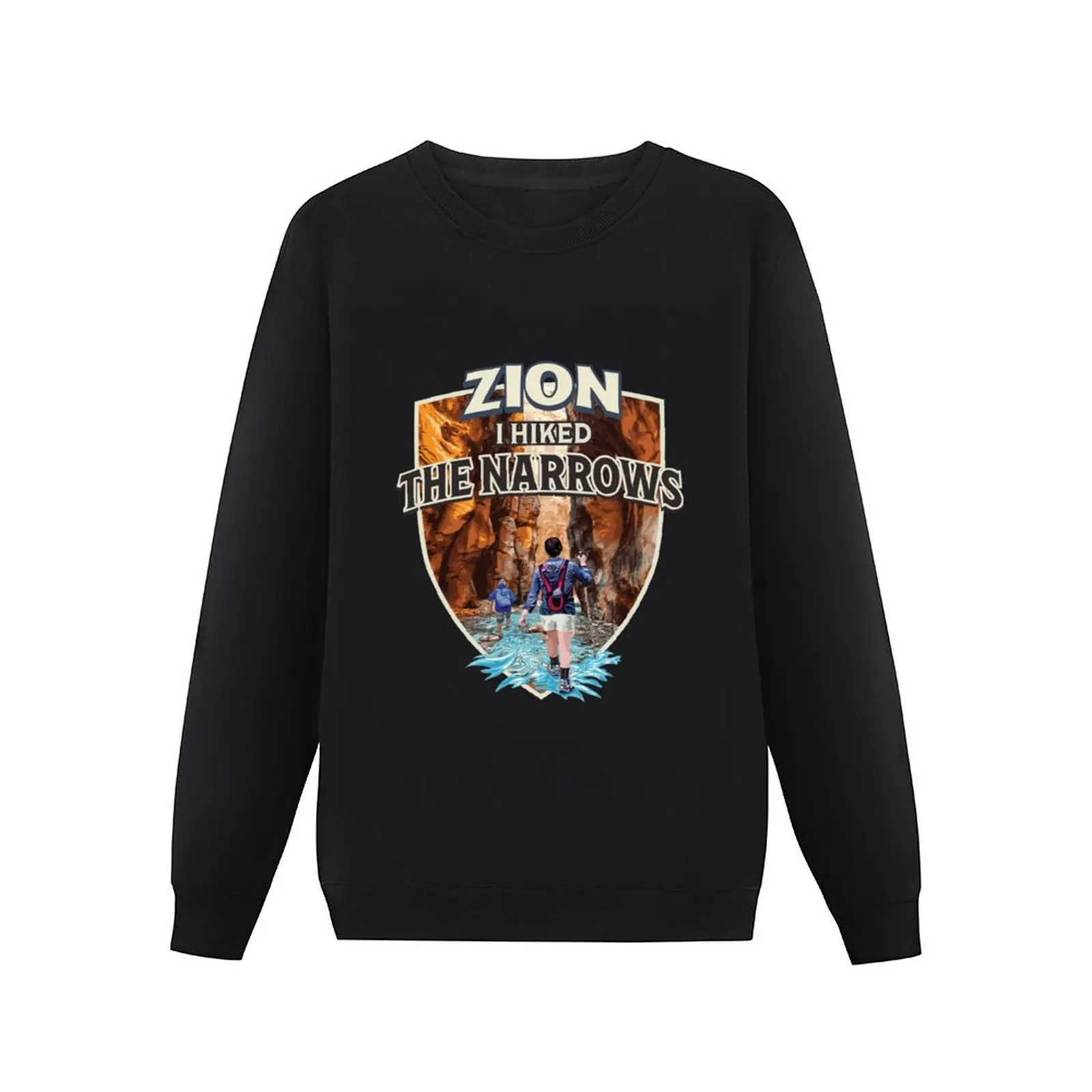 Zion National Park - I Hiked the Narrows Retro Vintage Design Pullover Hoodie men's clothing tracksuit sports sweatshirt man