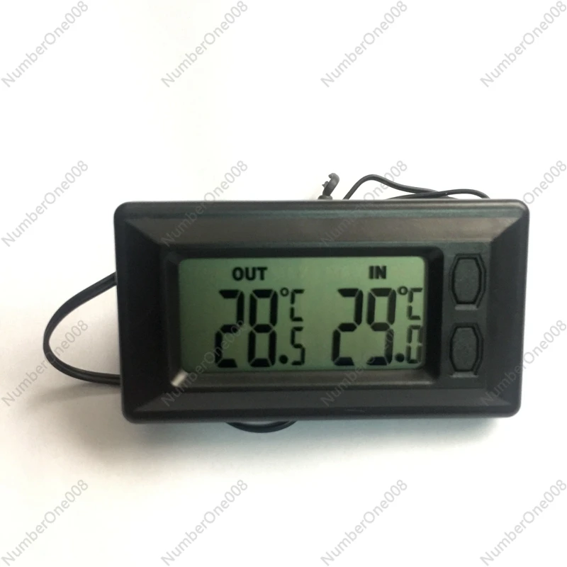 Car Mini Thermometer Car Thermometer Indoor and Outdoor Temperature LCD Large Screen Display