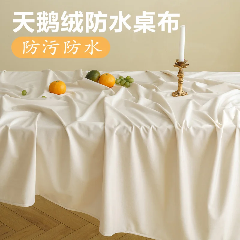 Hotel tablecloth, waterproof, home-use dining tablecloth, high-end velvet, wedding rectangular tablecloth