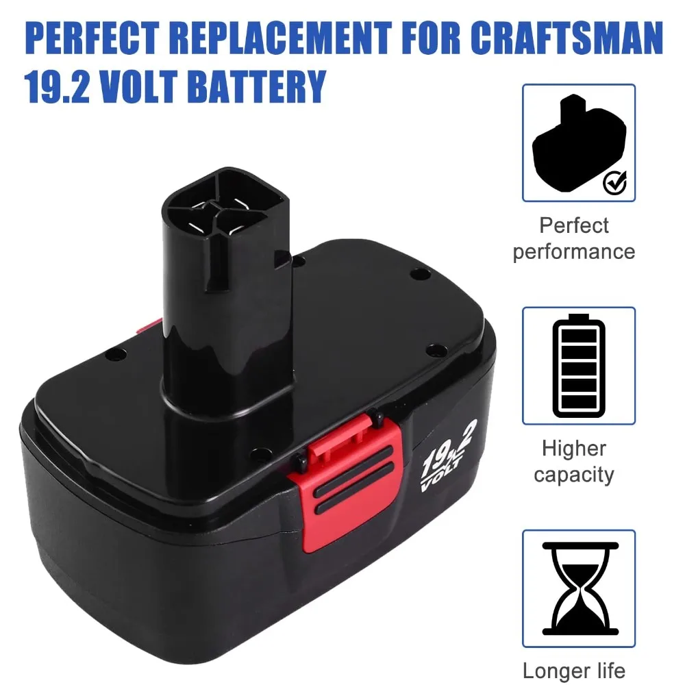 New 3.6Ah Ni-Mh Battery For Craftsman 19.2V Battery Diehard C3 130279005 315.113753 315.115410 1323903 1323517 11375 Power