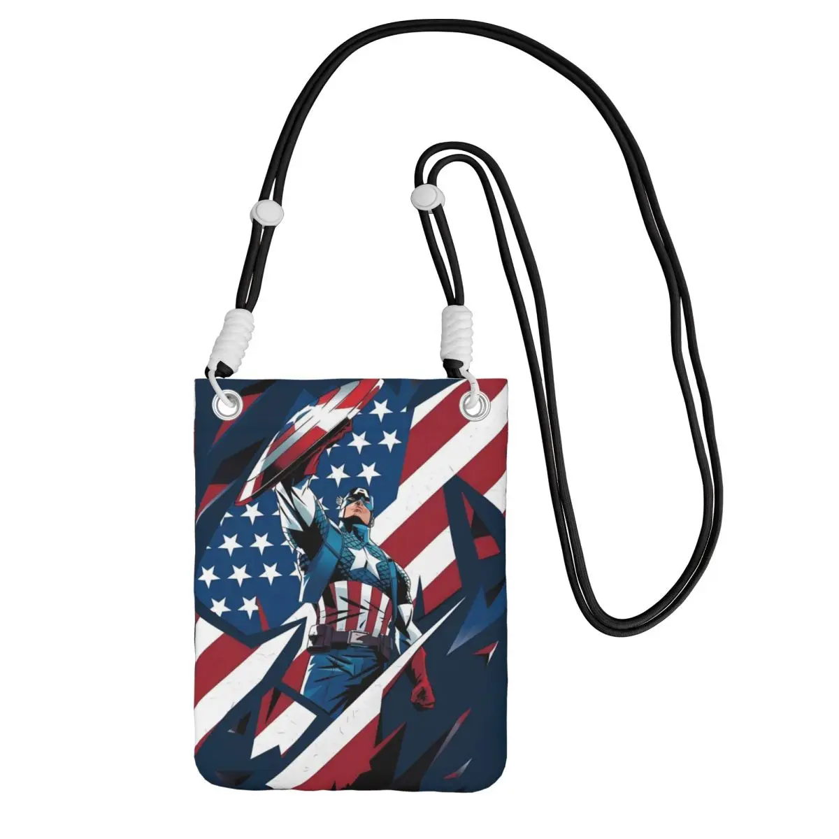 

Капитан Америка на заказ, сумка для мобильного телефона, диагональная сумка для мужчин и женщин, анимация комиксов, сумка для мобильного телефона, походная сумка для денег