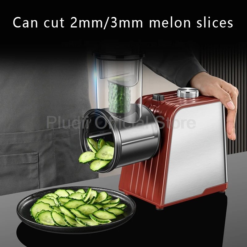 220V Multifunctional Electric Vegetable Cutter Home Vegetable Cutter Good Commercial Automatic Potato Shredder Shredder Slicer