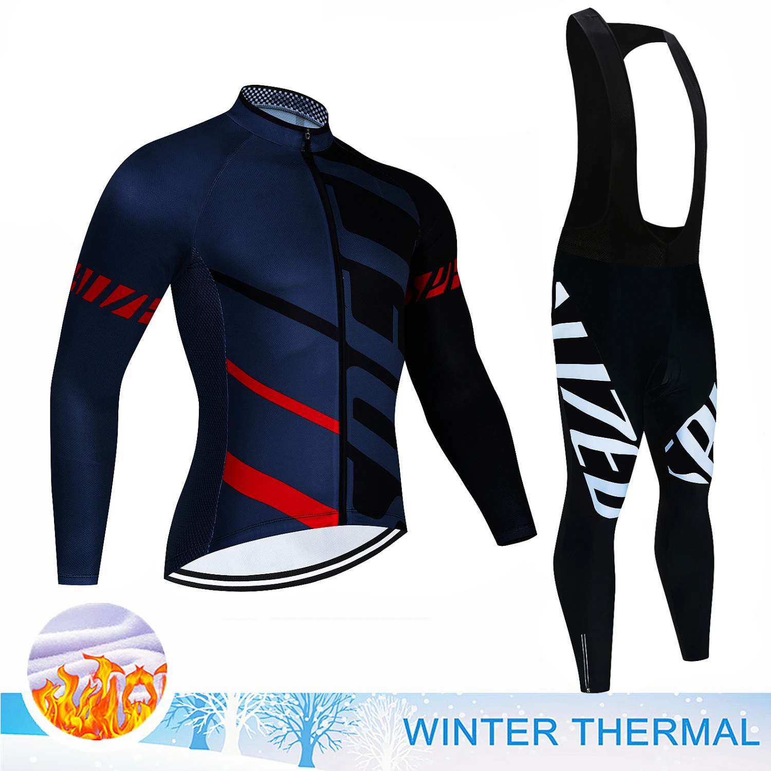 2024 Pro Winter Thermal Fleece Cycling Jersey Sets Long Sleeve Bicycle Clothing MTB Bike Wear Maillot Ropa Ciclismo Cycling Suit